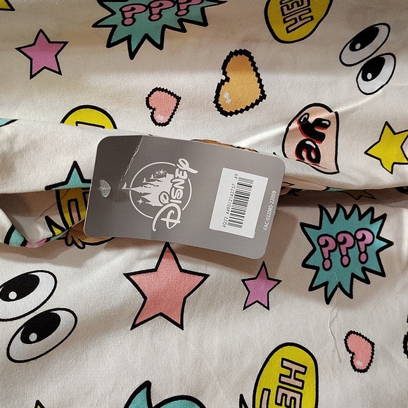 Disney Cream and Multicolor Ladies Pajama Set, Chip And Dale Pajama Set - Picture 5 of 11